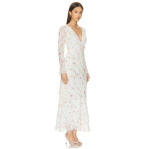 NWT LoveShackFancy Dalia Pink Floral Maxi Dress